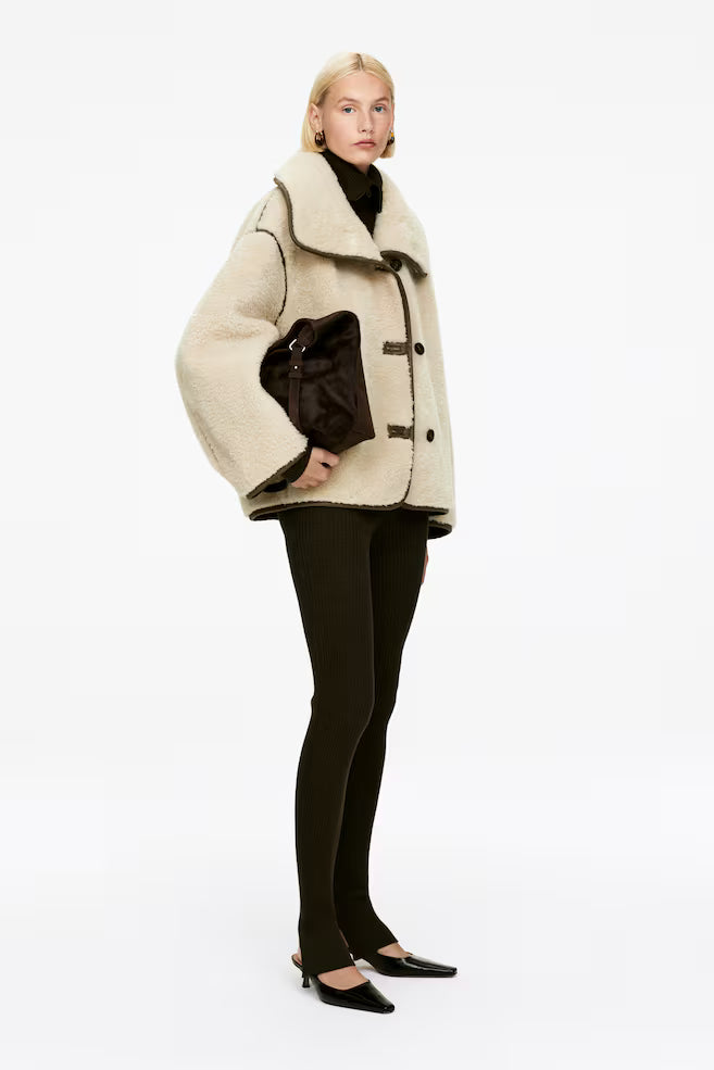 Beige Gewatteerde Liner Jacket – licht & veelzijdig