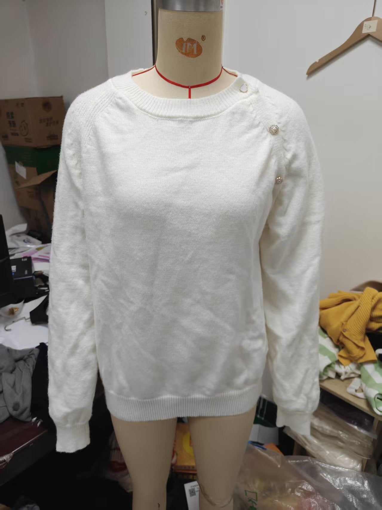 Elara | Damestrui met Schuine Knopen en Luxe Knitlook