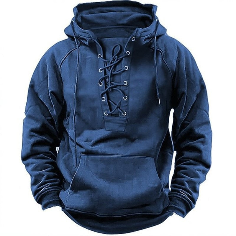 Jeroen | Heren Lace-Up Hoodie