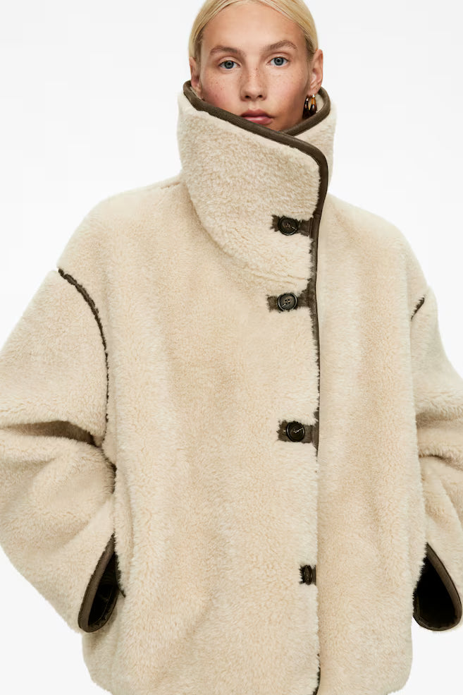 Beige Gewatteerde Liner Jacket – licht & veelzijdig