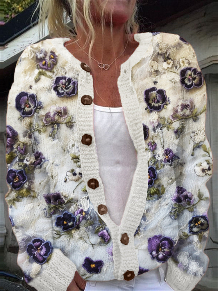 Losgebreid Vest met Patroon – Elva™