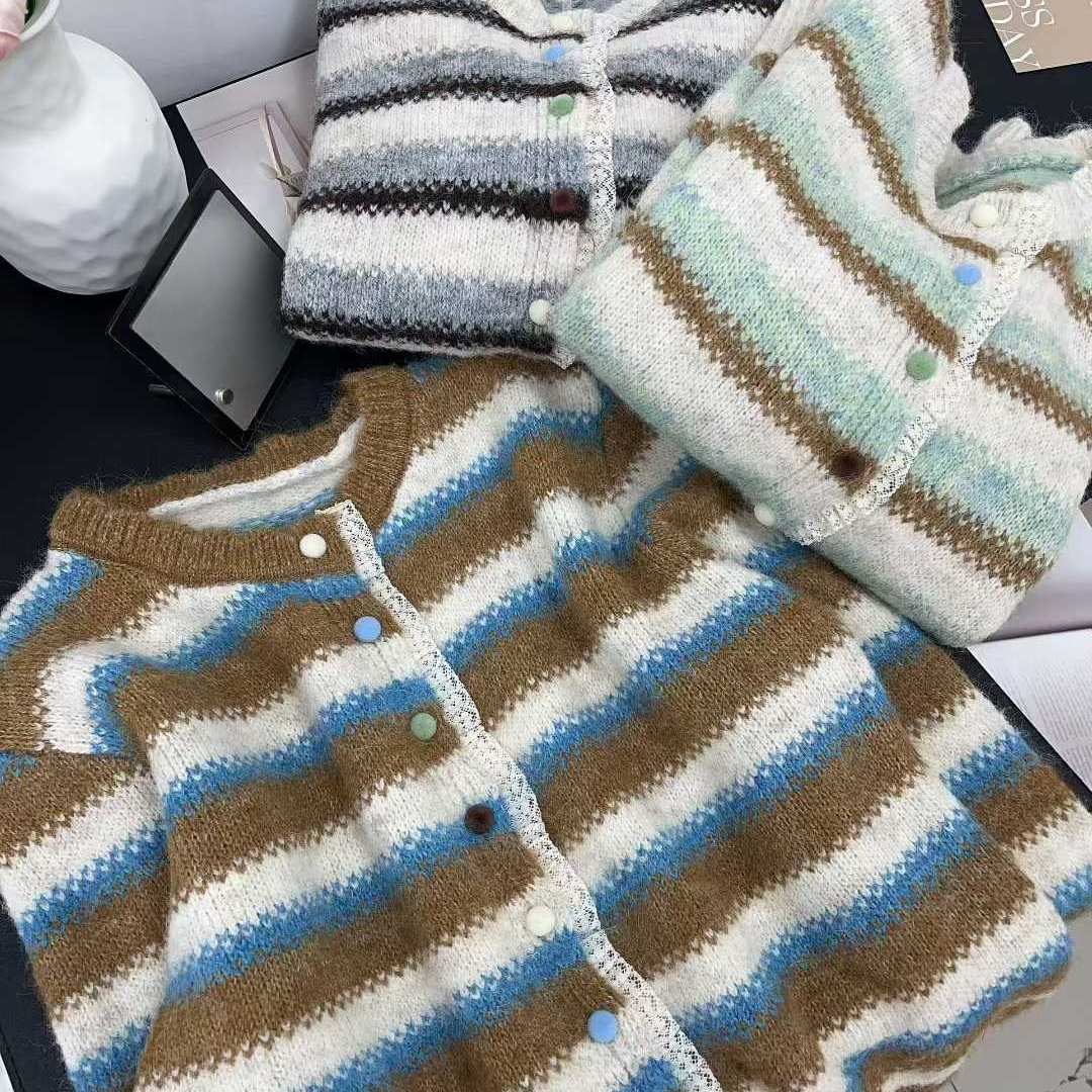 Sanne | Gestreepte Winter Trui Top