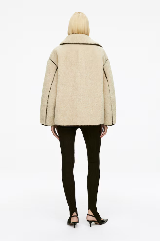Beige Gewatteerde Liner Jacket – licht & veelzijdig