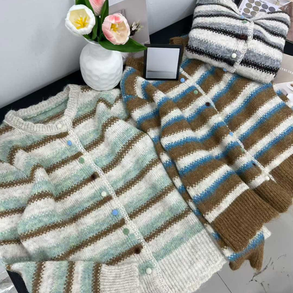 Sanne | Gestreepte Winter Trui Top