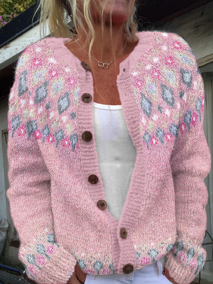 Losgebreid Vest met Patroon – Elva™