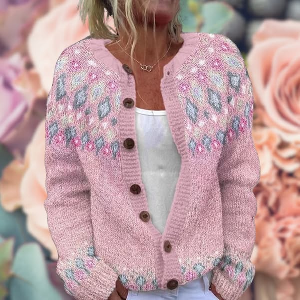 Losgebreid Vest met Patroon – Elva™