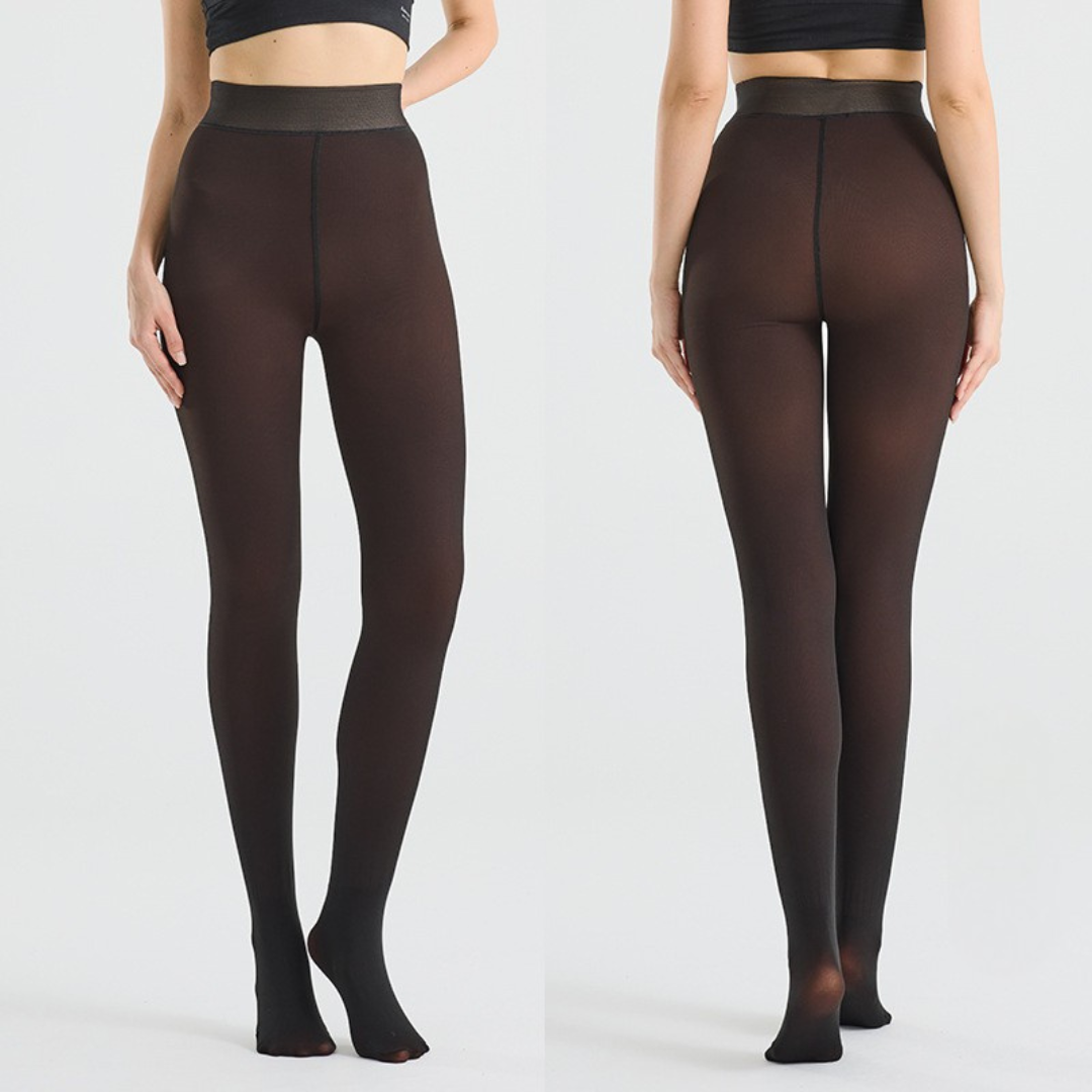 Luna | Dames Fleece-Gevoerde Transparante Winter Legging