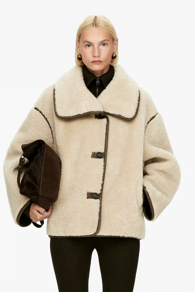 Beige Gewatteerde Liner Jacket – licht & veelzijdig