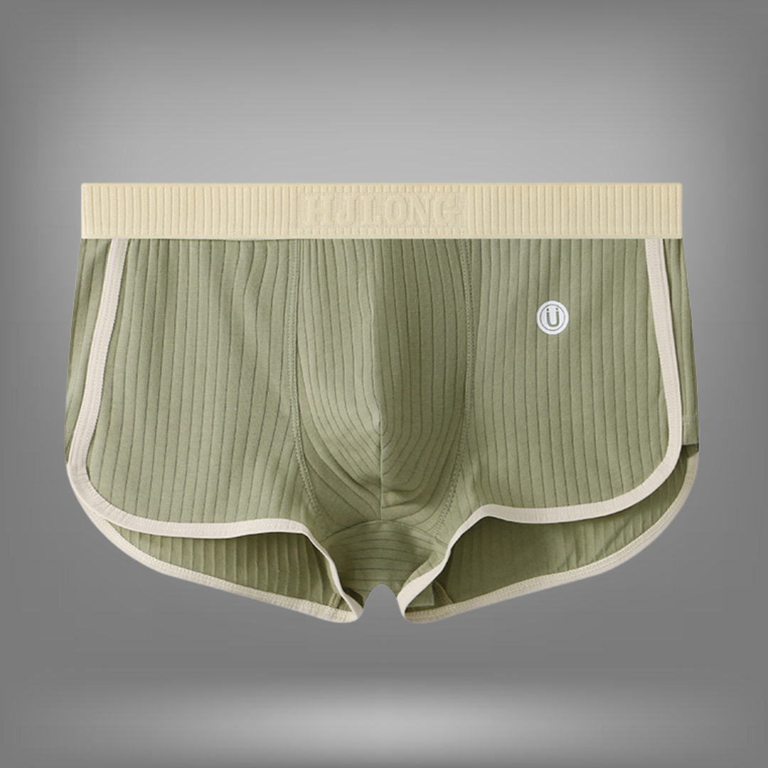 Bas | Heren Geribde Lounge Shorts Set