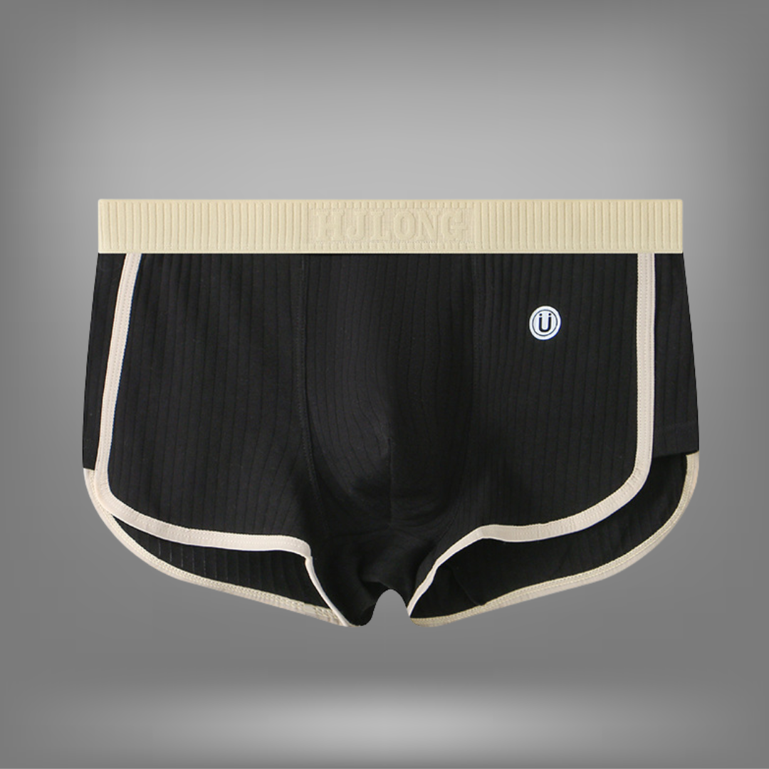 Bas | Heren Geribde Lounge Shorts Set