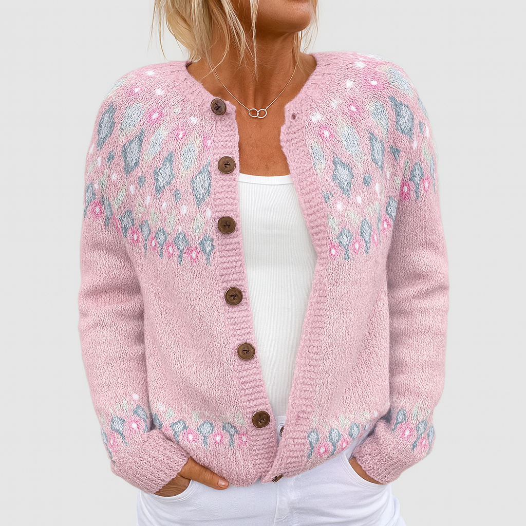 Losgebreid Vest met Patroon – Elva™
