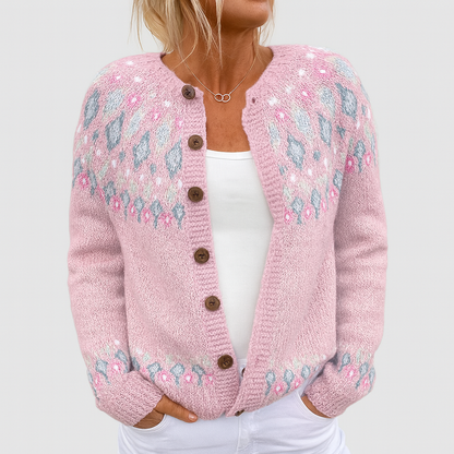 Losgebreid Vest met Patroon – Elva™
