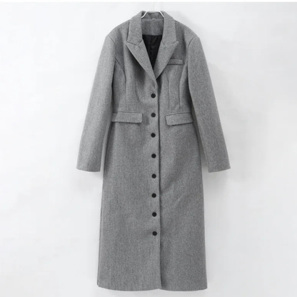 Elara | Dames Lange Jas met Knopen