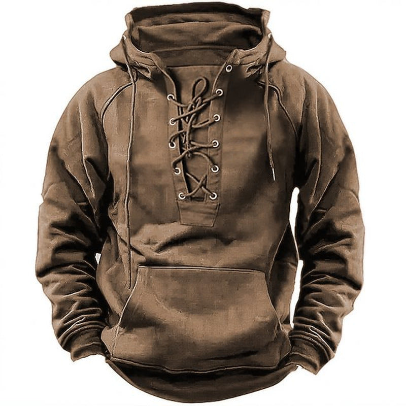Jeroen | Heren Lace-Up Hoodie