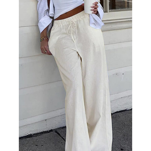 Esmée – Casual Wide-Leg Broek van Polyester