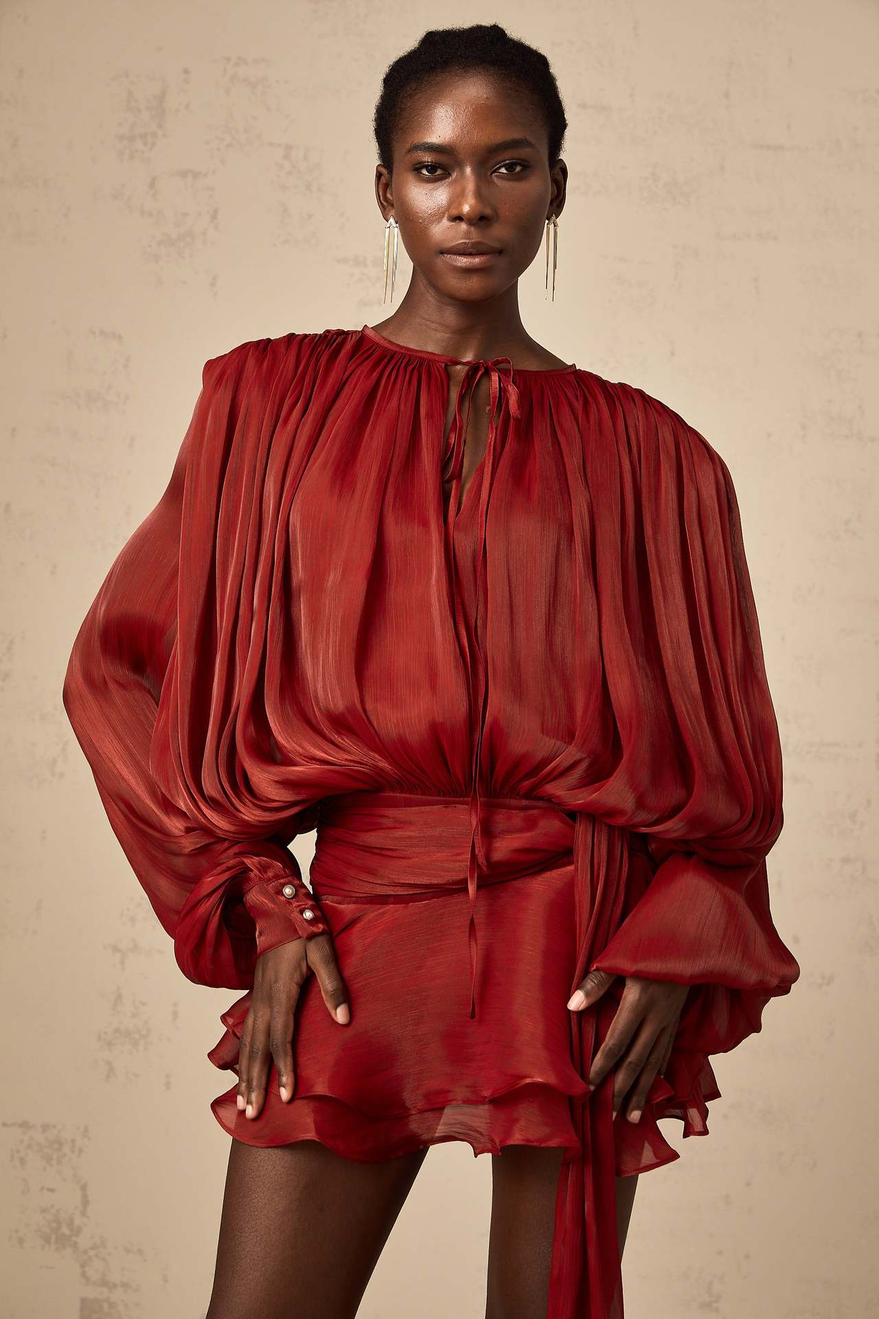 Aurelia | Dames Geplooide Mini Jurk