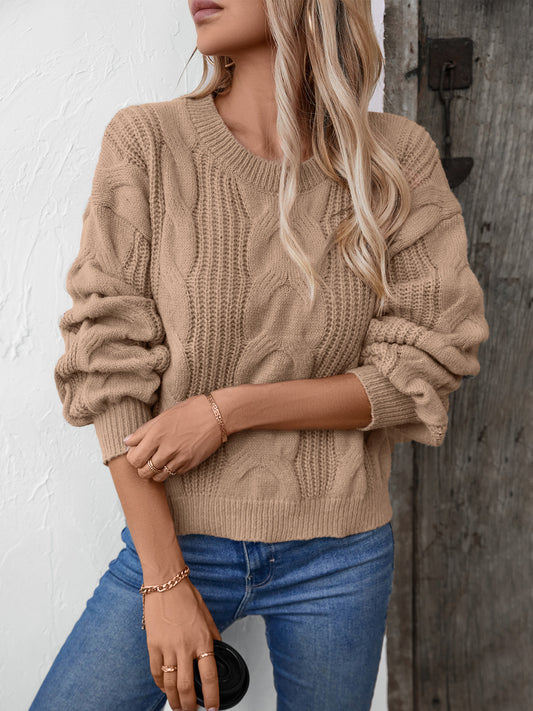 Elena Cable Knit Sweater – Warm, Cozy & Tijdloos