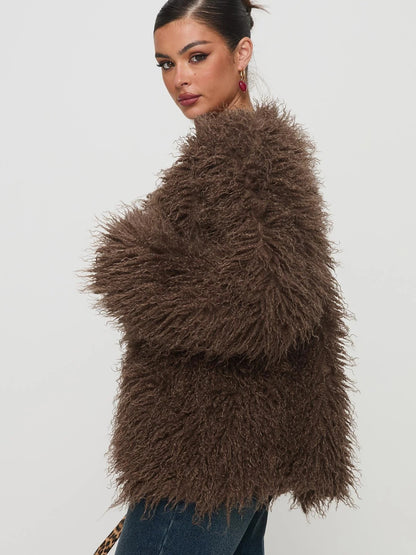 Lieke | Dames Oversized Faux-Fur Jasje