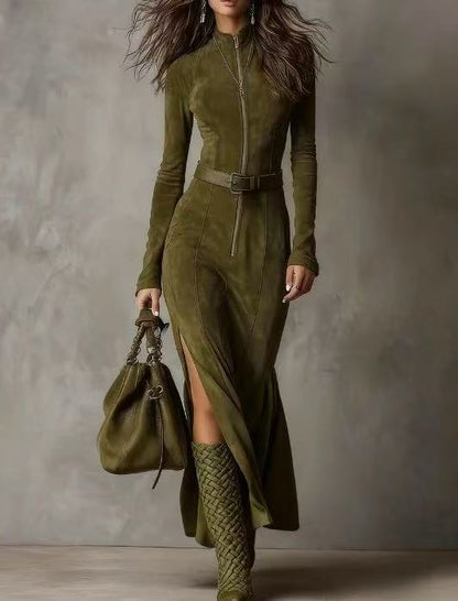 Sanne | Lange Jumpsuit Met Ritskraag