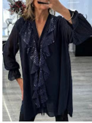 Helena | Dames Tuniek met Pailletten en Ruffles