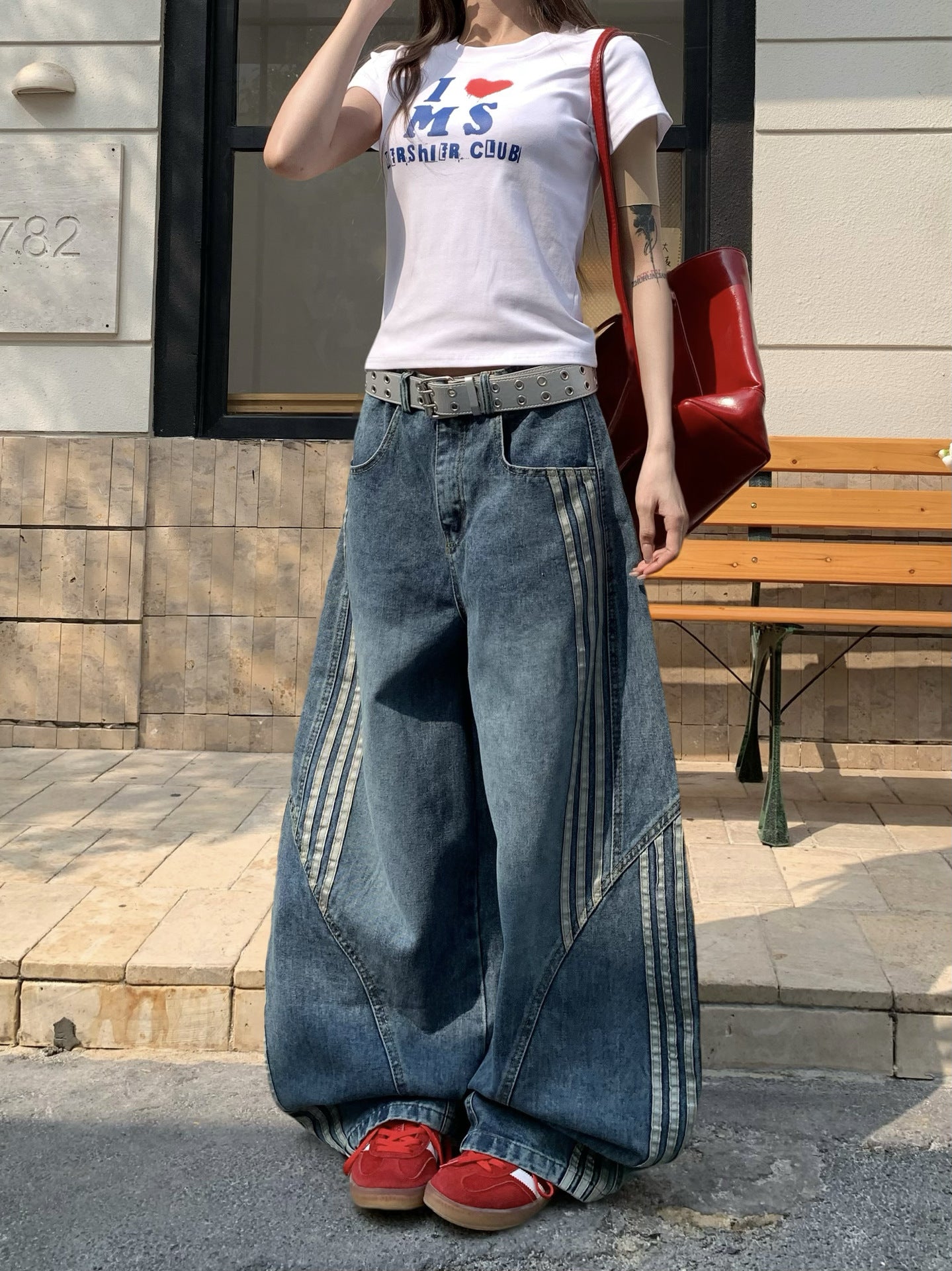 Liora | Dames Wide Leg Denim Broek