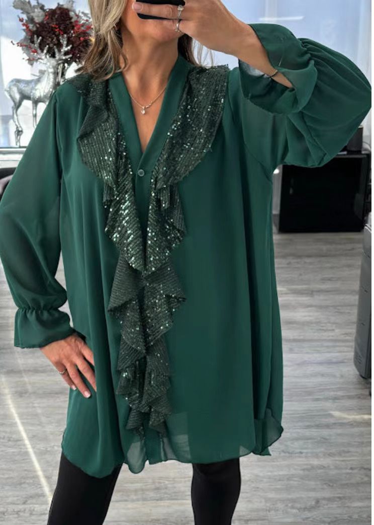 Helena | Dames Tuniek met Pailletten en Ruffles