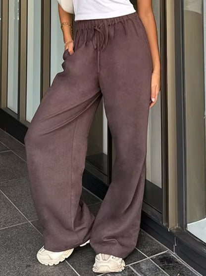 Esmée – Casual Wide-Leg Broek van Polyester