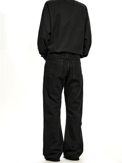 Noah | Heren Zwarte Jeans met Rechte Pijpen