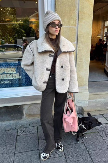 Beige Gewatteerde Liner Jacket – licht & veelzijdig
