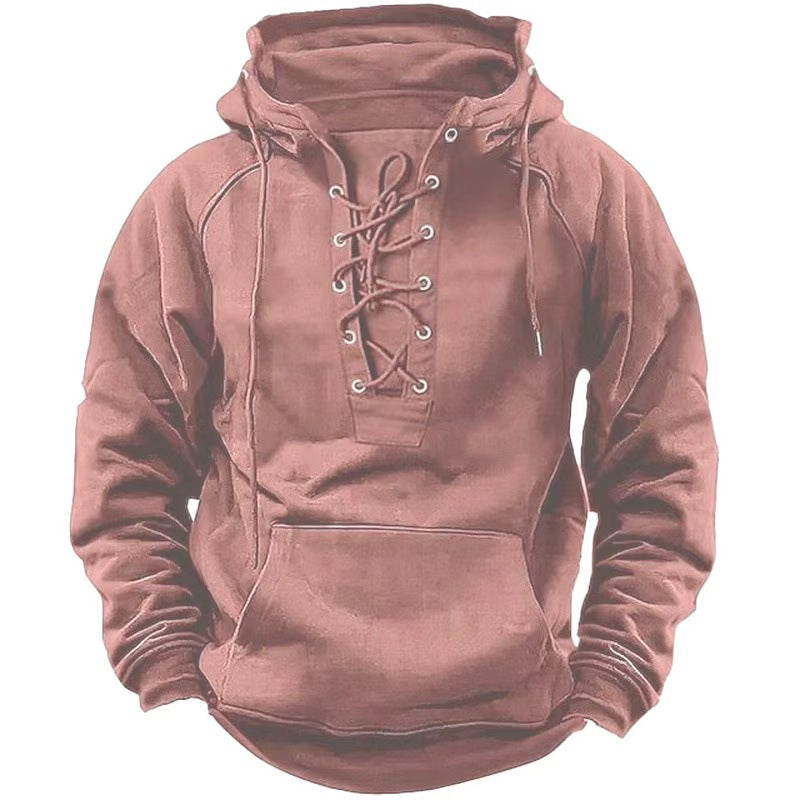 Jeroen | Heren Lace-Up Hoodie