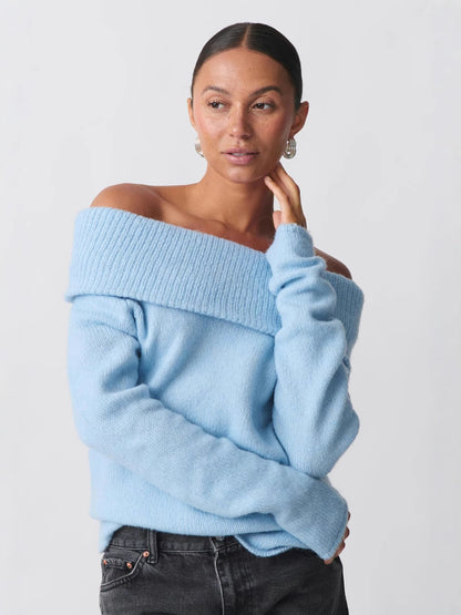 Livia | Dames Off-Shoulder Gebreide Trui