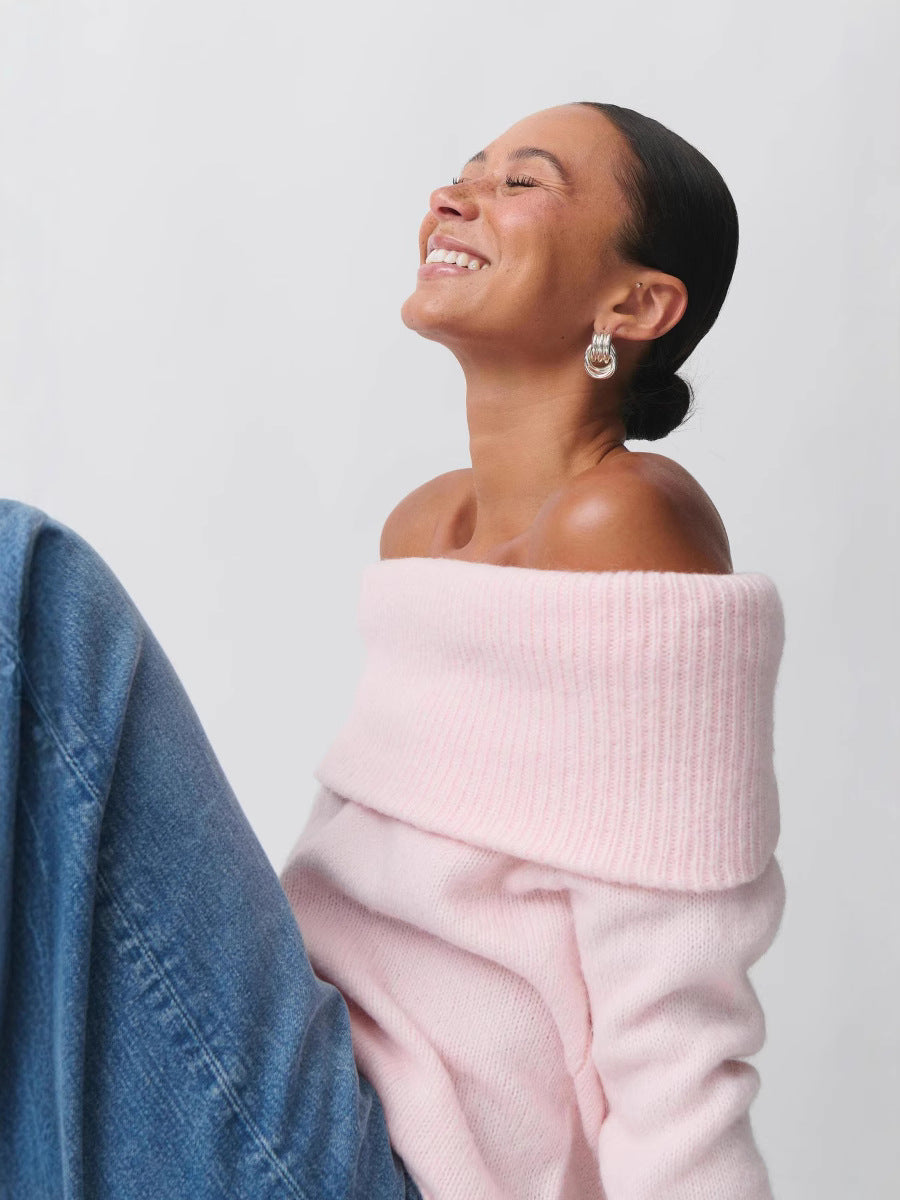 Livia | Dames Off-Shoulder Gebreide Trui