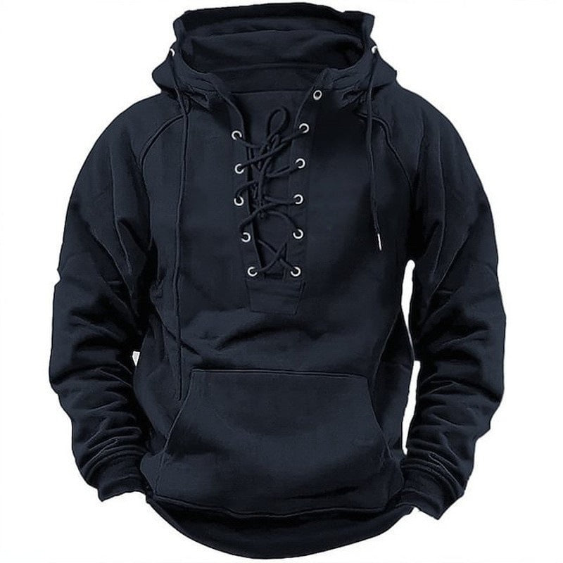 Jeroen | Heren Lace-Up Hoodie