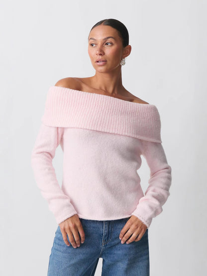 Livia | Dames Off-Shoulder Gebreide Trui