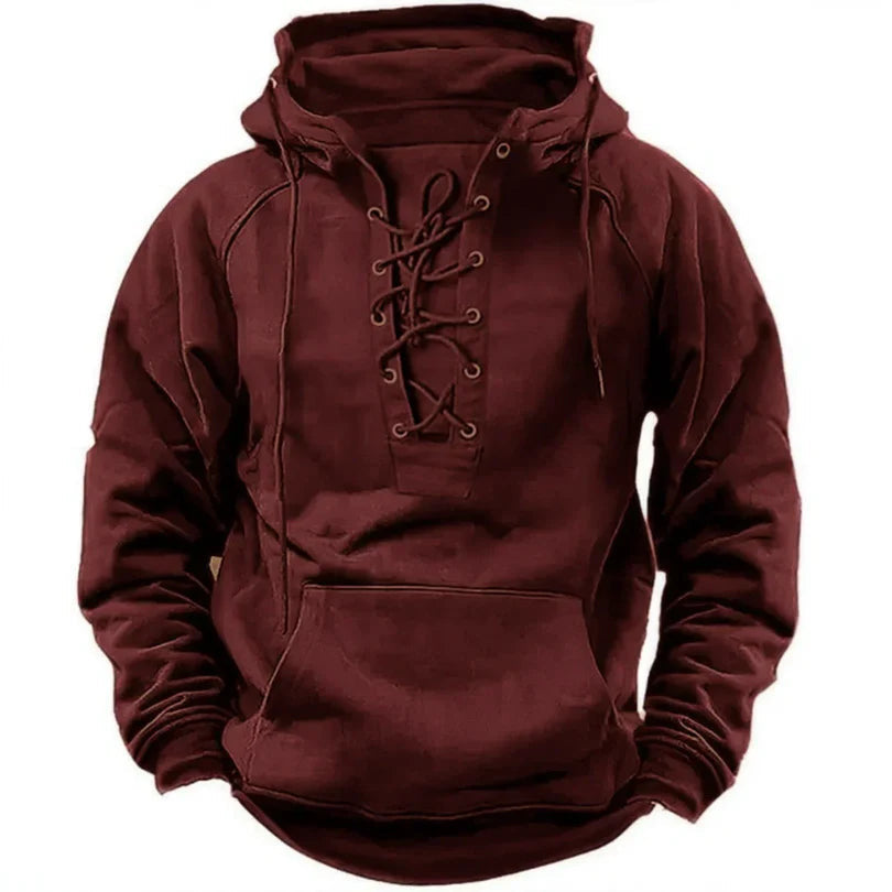Jeroen | Heren Lace-Up Hoodie