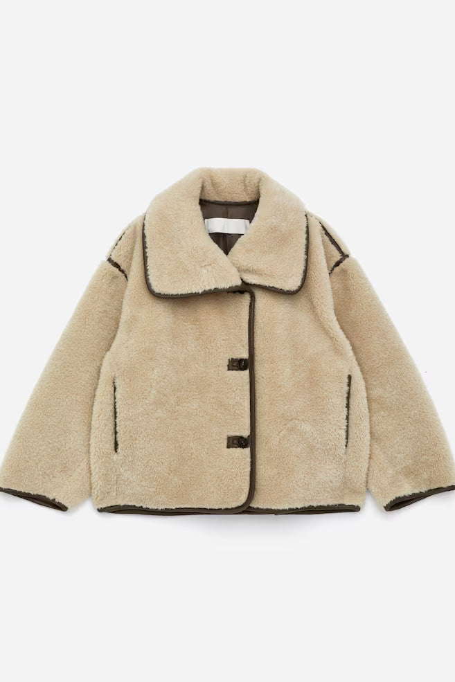Beige Gewatteerde Liner Jacket – licht & veelzijdig