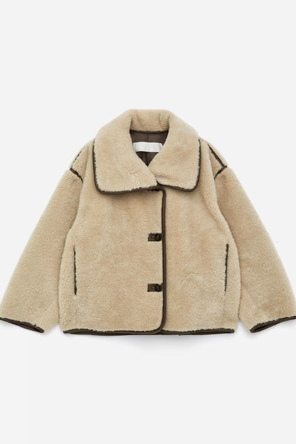 Beige Gewatteerde Liner Jacket – licht & veelzijdig