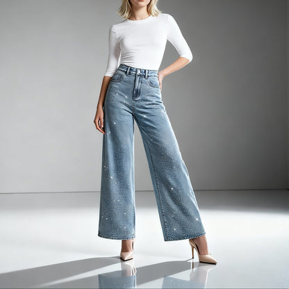 Sofie | Dames High-Waist Jeans met Wijde Pijpen