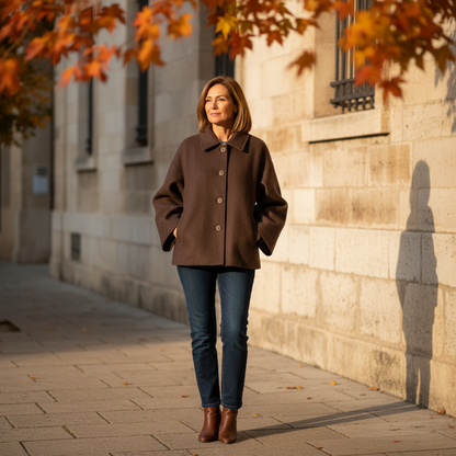 Léonie | Dames Korte Jas Met Knopen
