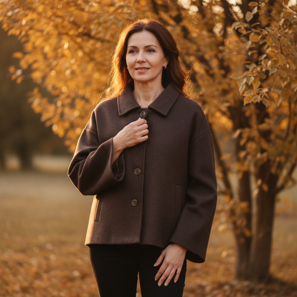 Léonie | Dames Korte Jas Met Knopen