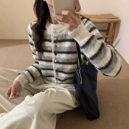 Sanne | Gestreepte Winter Trui Top