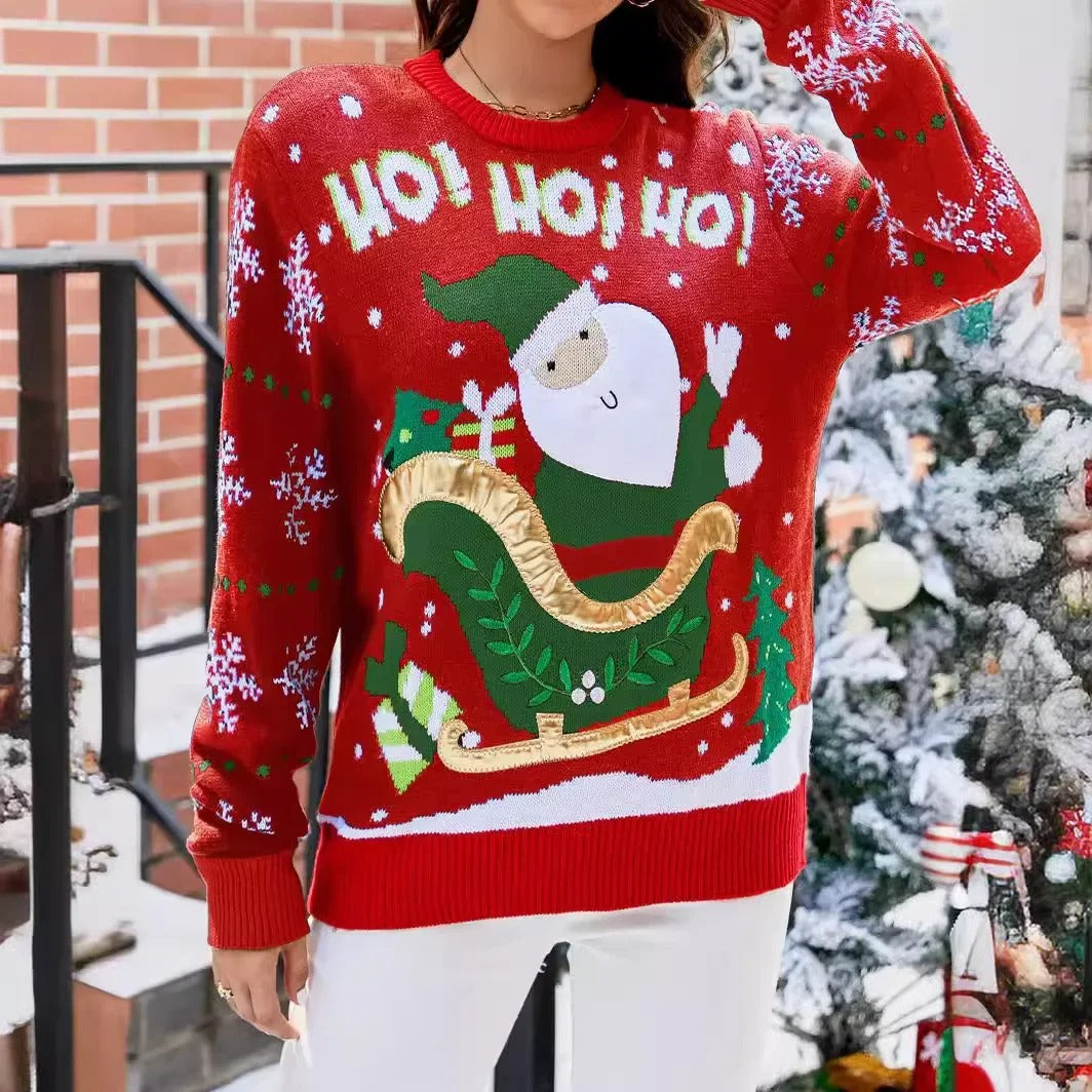 Santa Sleigh Kersttrui