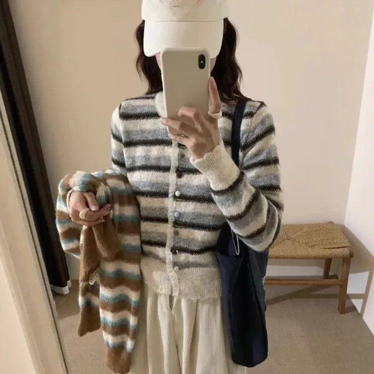 Sanne | Gestreepte Winter Trui Top