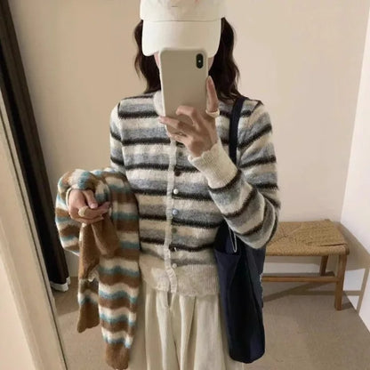 Sanne | Gestreepte Winter Trui Top