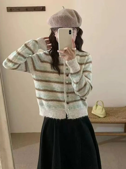 Sanne | Gestreepte Winter Trui Top