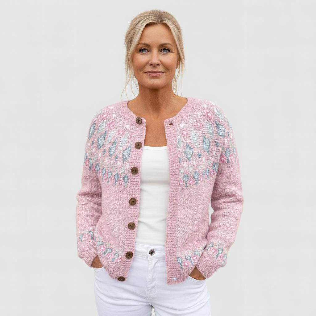 Losgebreid Vest met Patroon – Elva™