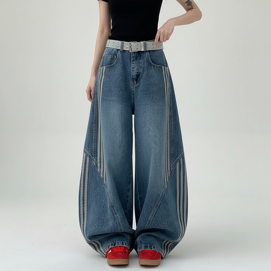 Liora | Dames Wide Leg Denim Broek