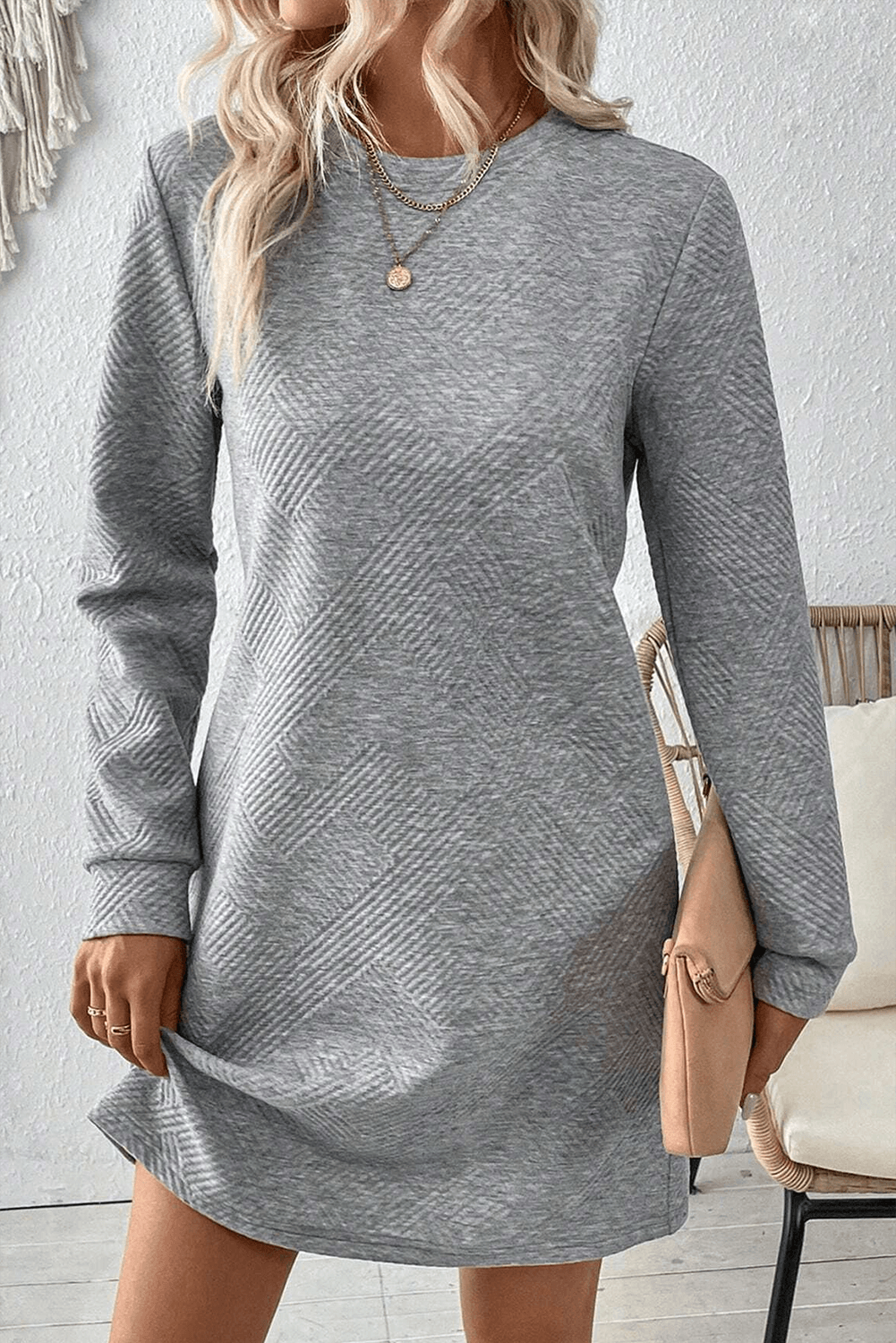 Long Sleeve Casual Knit Dress